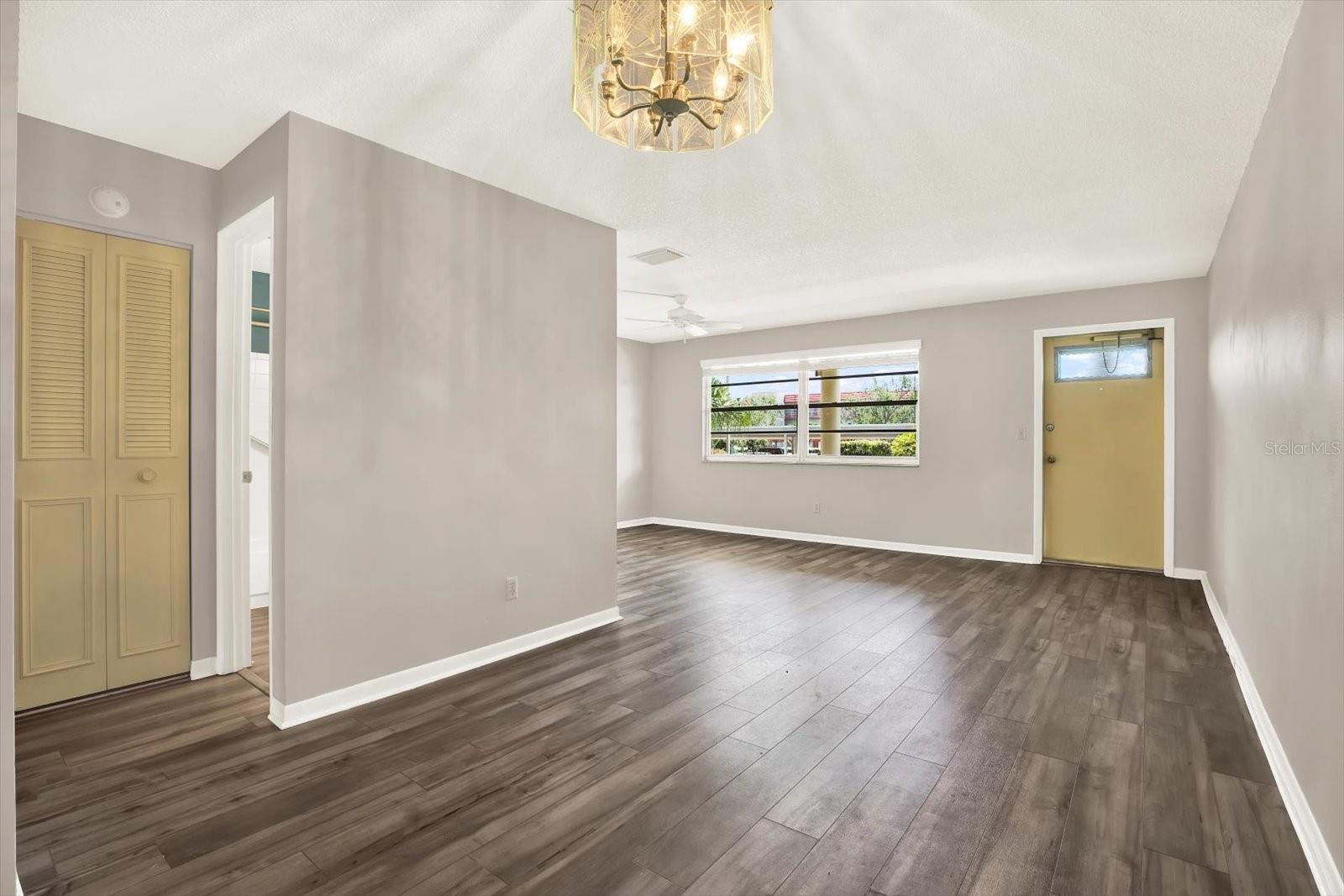 dinning room facing the door