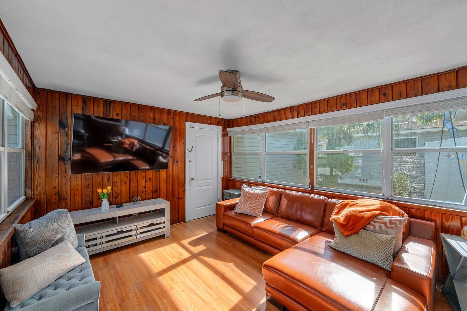 The spacious family room can easily double as a movie room or game room—offering the perfect spot for cozy nights in or lively weekend fun