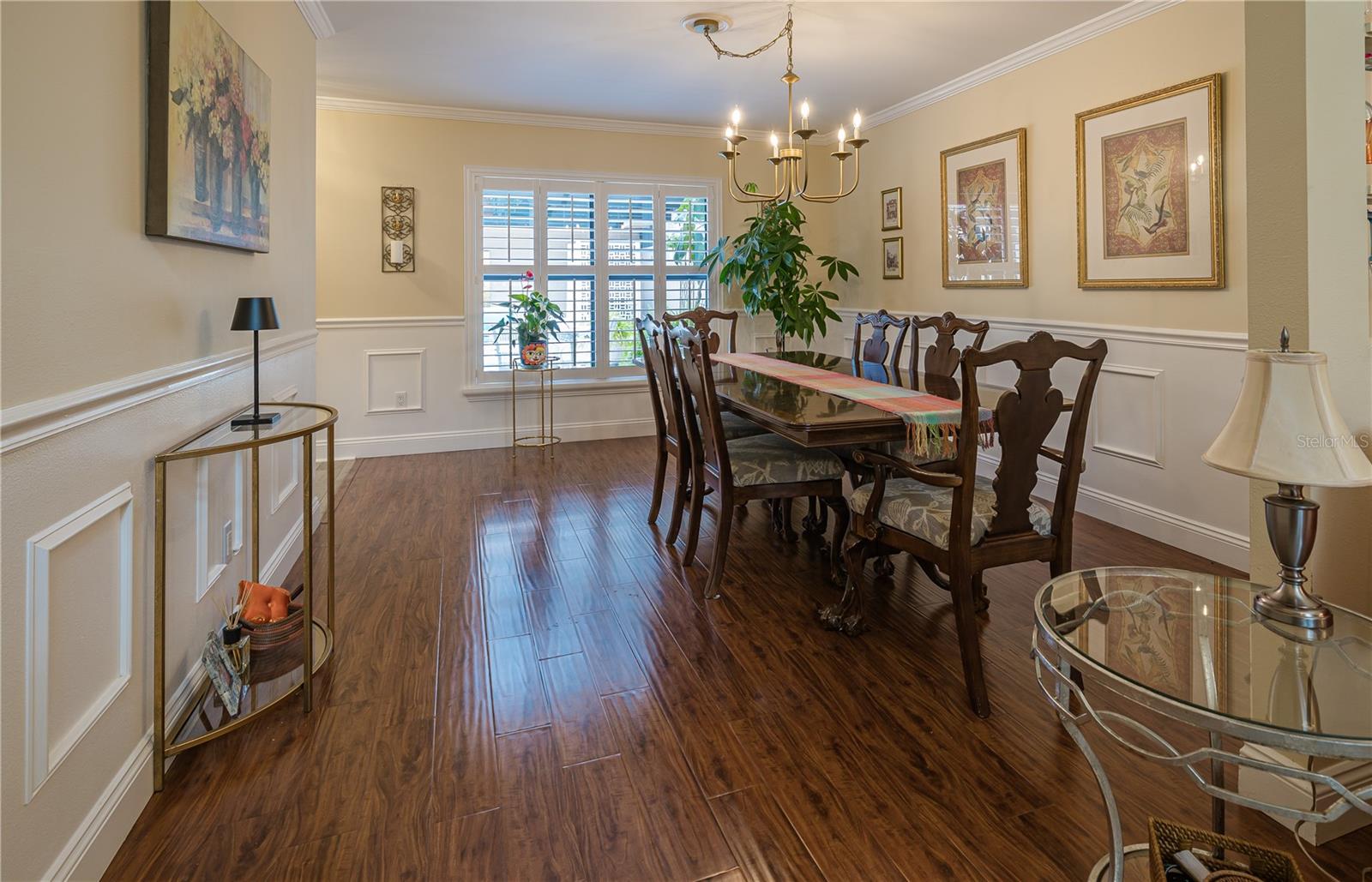 Dining room plantation shutters