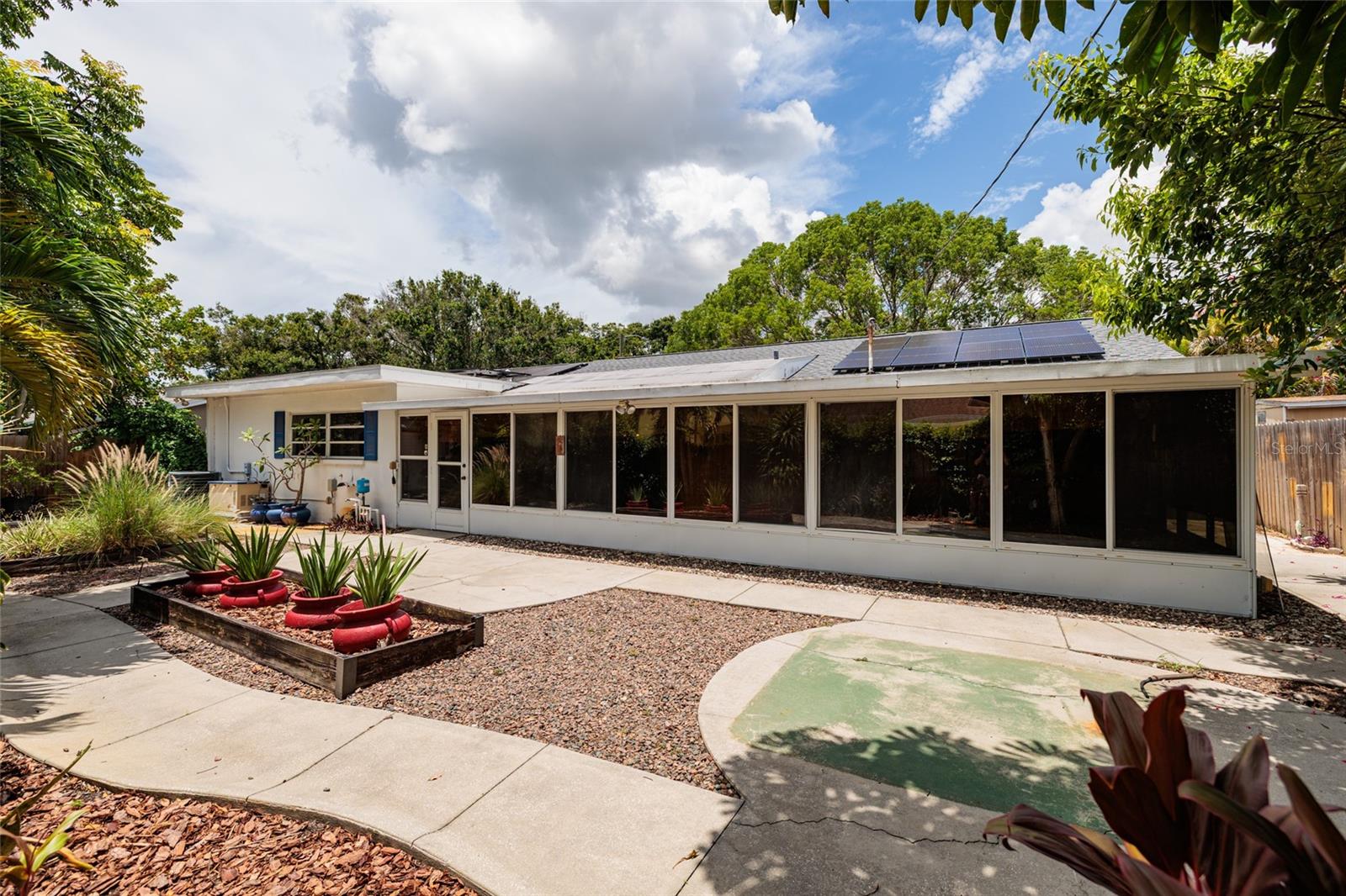 Back yard offers nice outdoor space