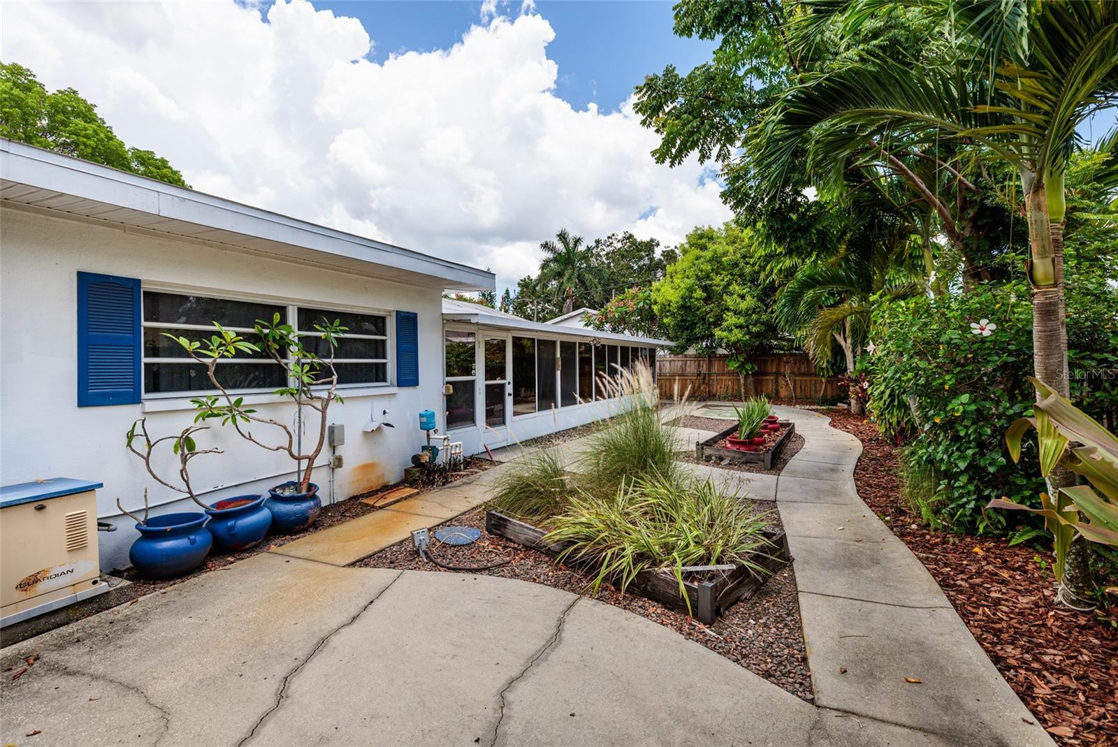 Generator off the back yard provides peace of mind