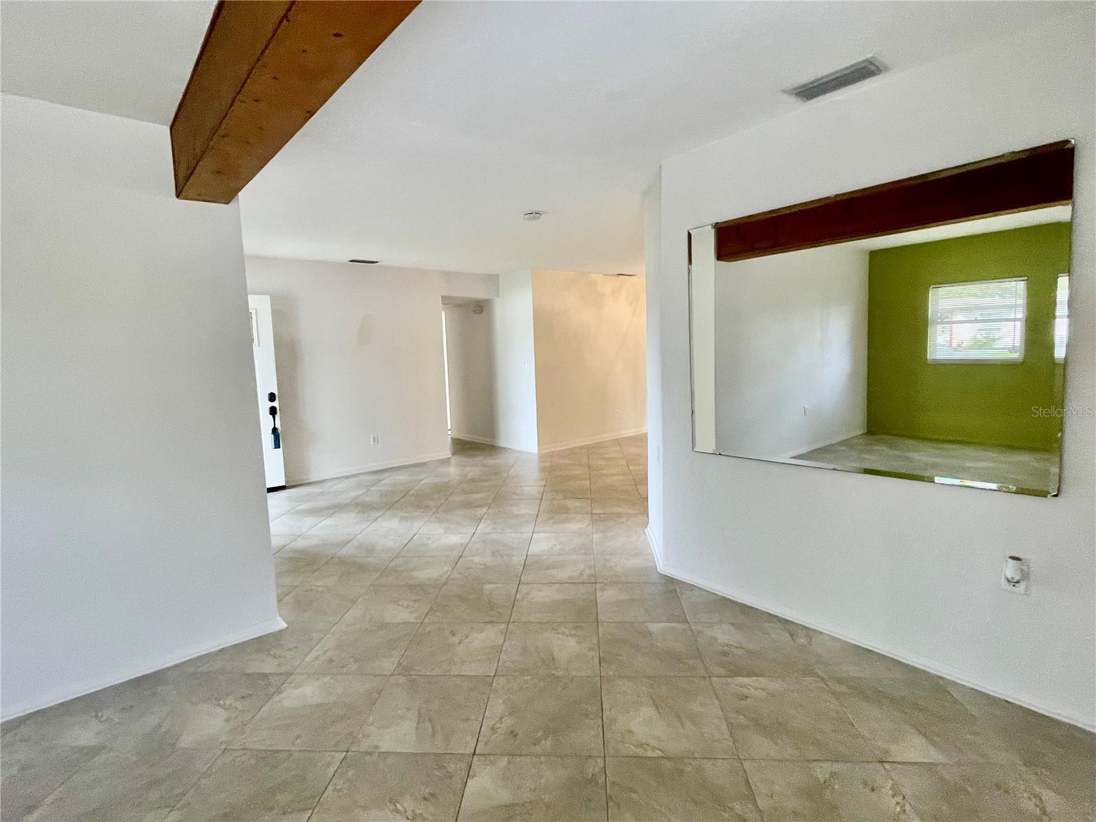 Pretty open floor plan... standing in the middle of the family room