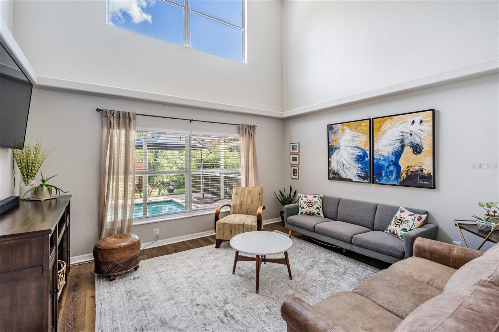 Vaulted Ceilings in Living Room