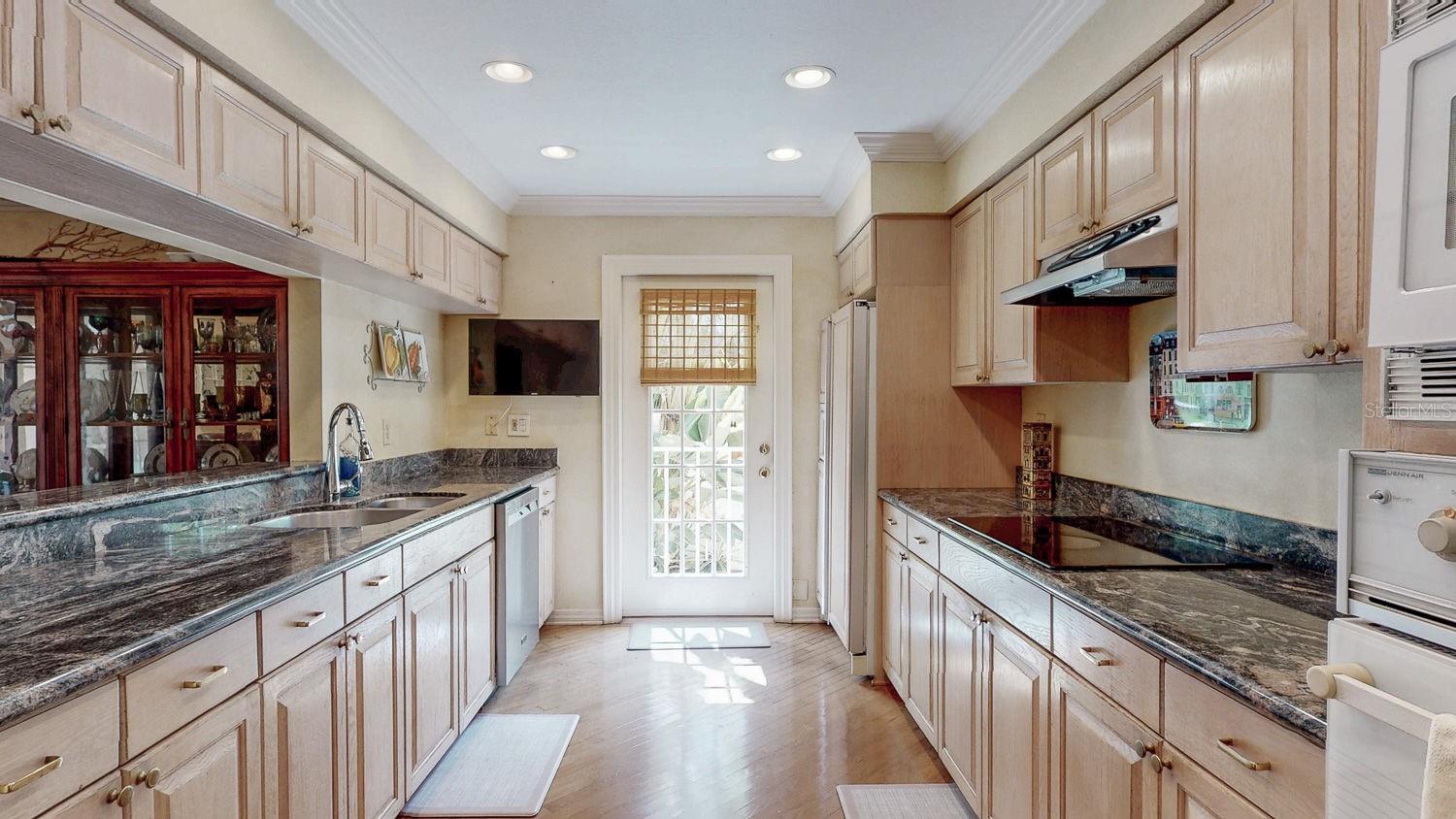Kitchen with door to yard