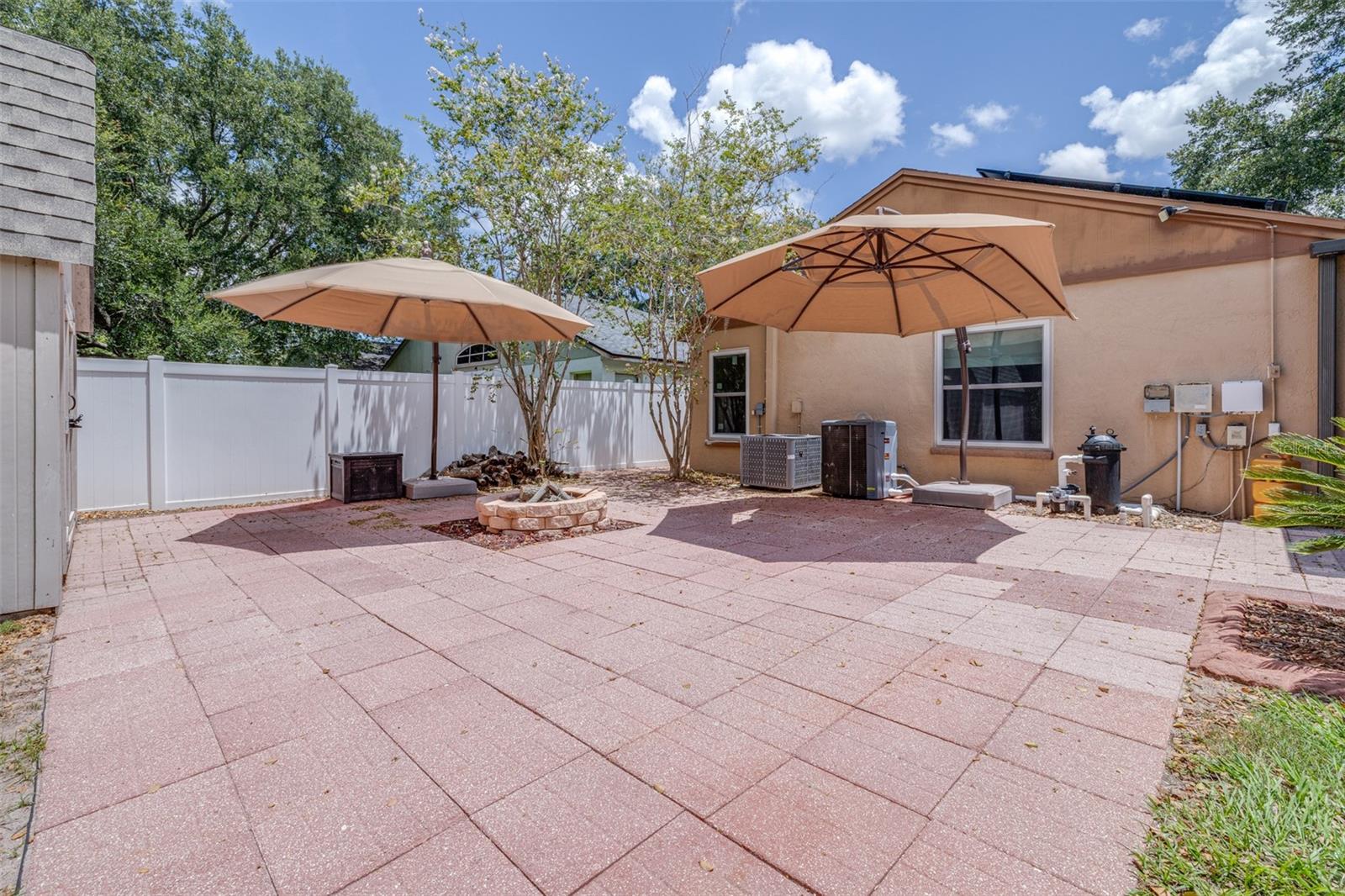 Custom Paver Patio with Fire Pit