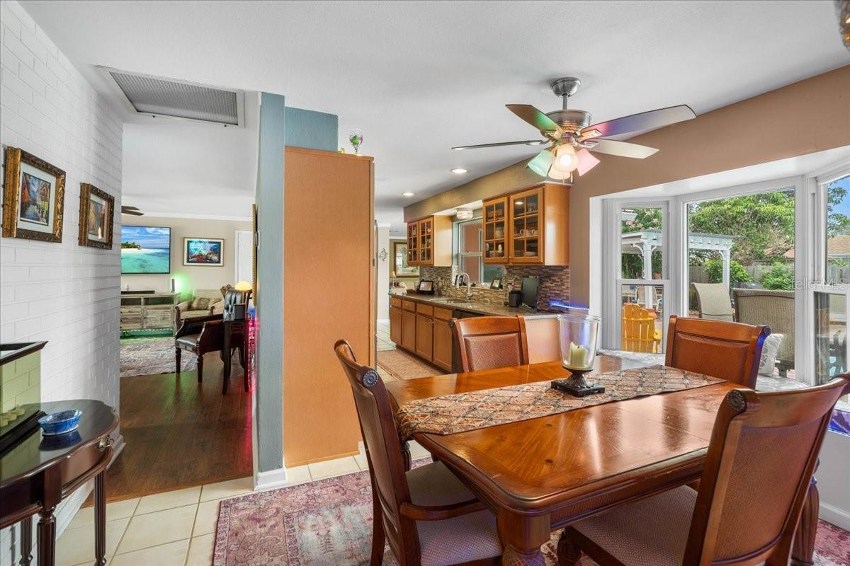 Living are and ding room and kitchen