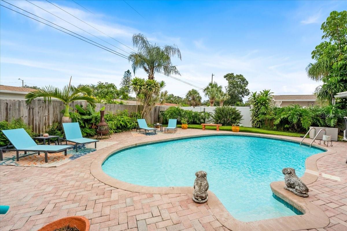 Lovely pool and large seating area