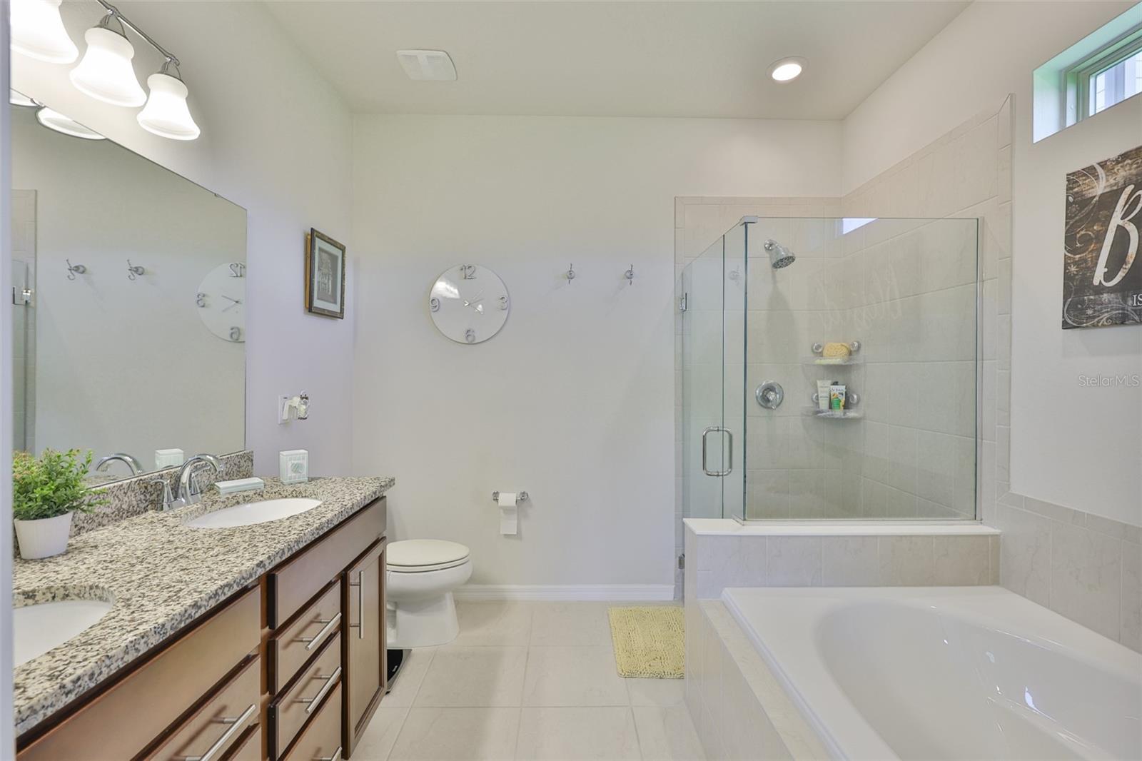 MASTER BATHROOM WITH SHOWER AND BATHTUB COMBO