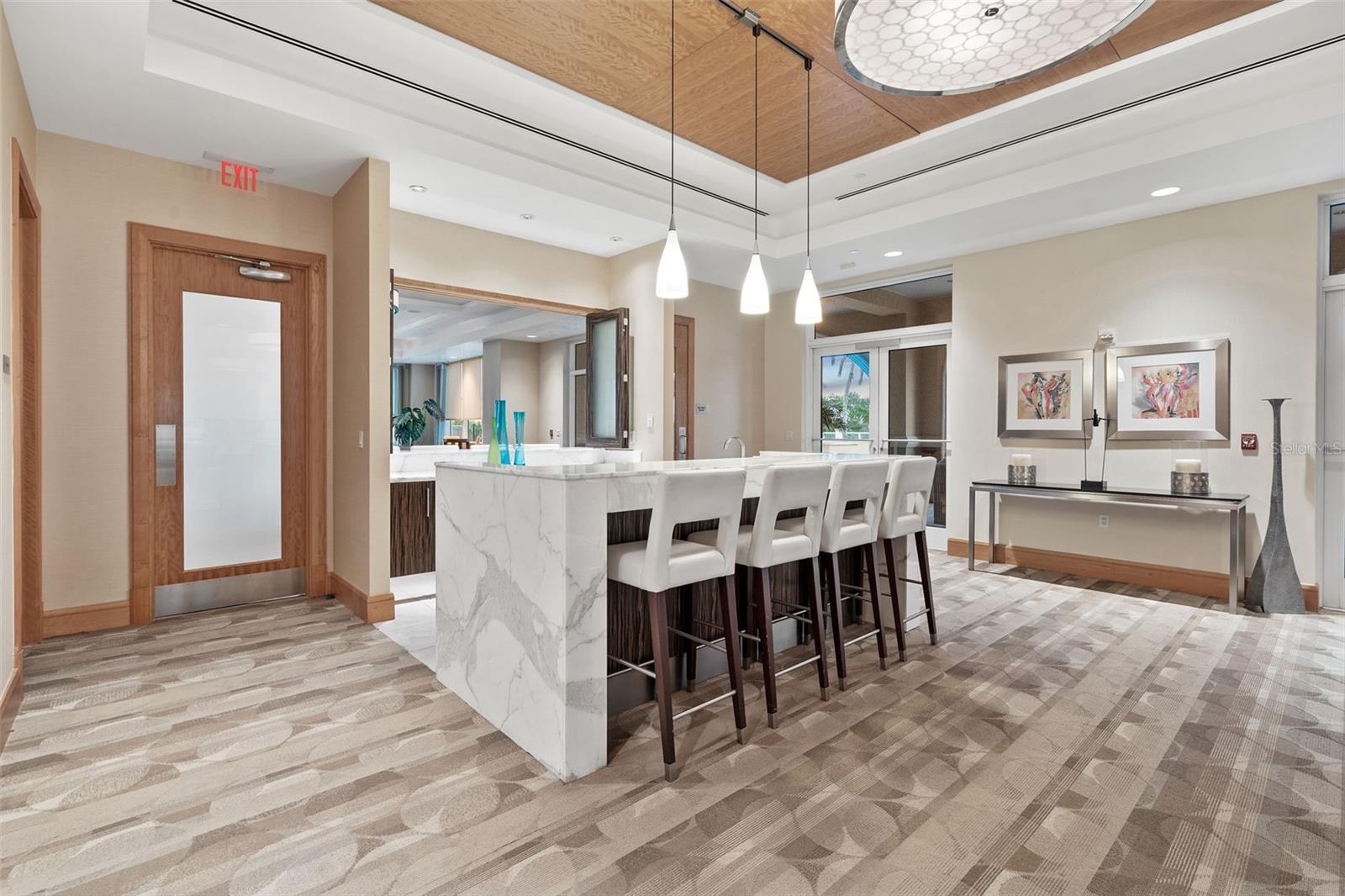 Club room bar.