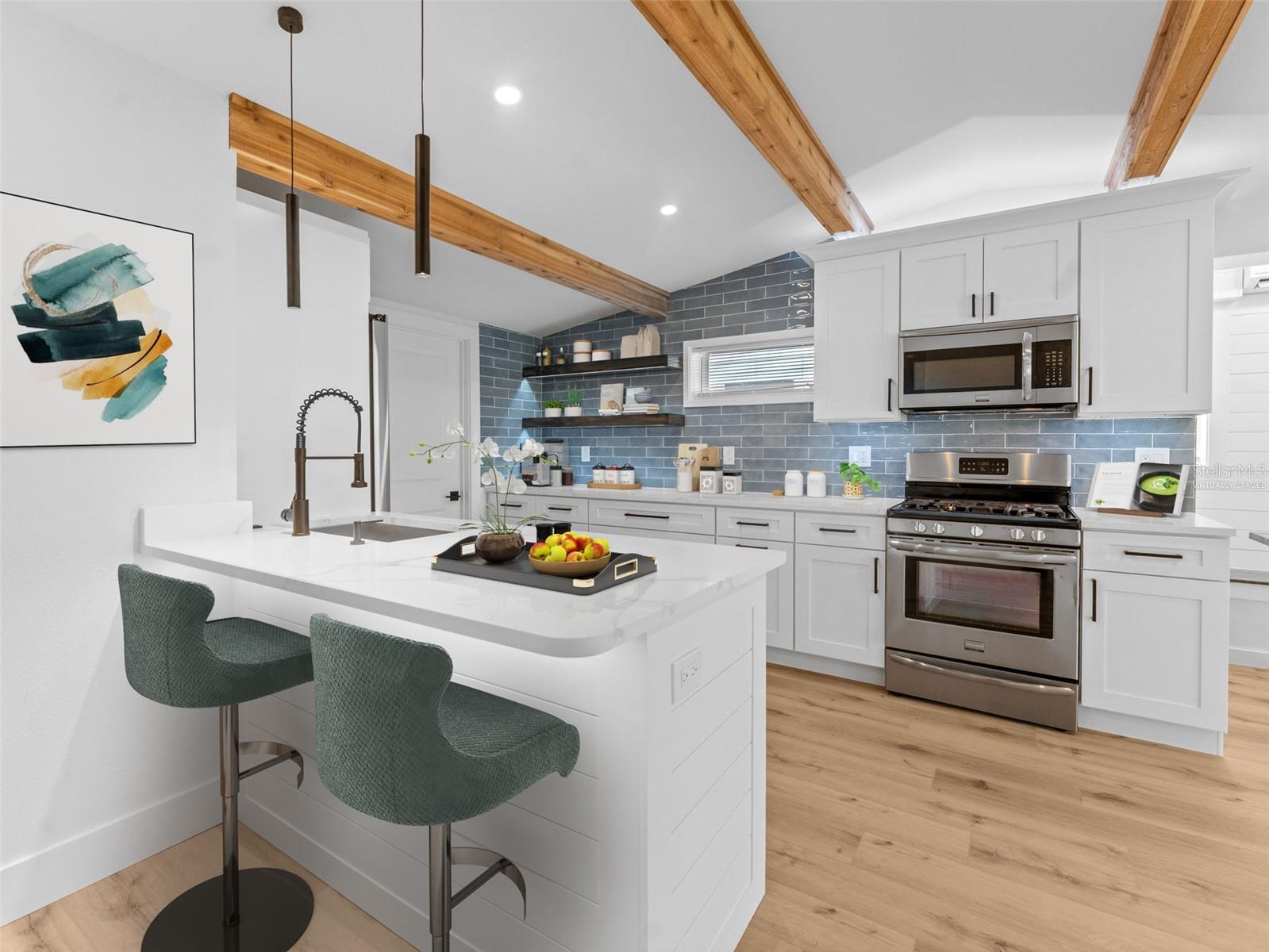 Virtually staged Kitchen