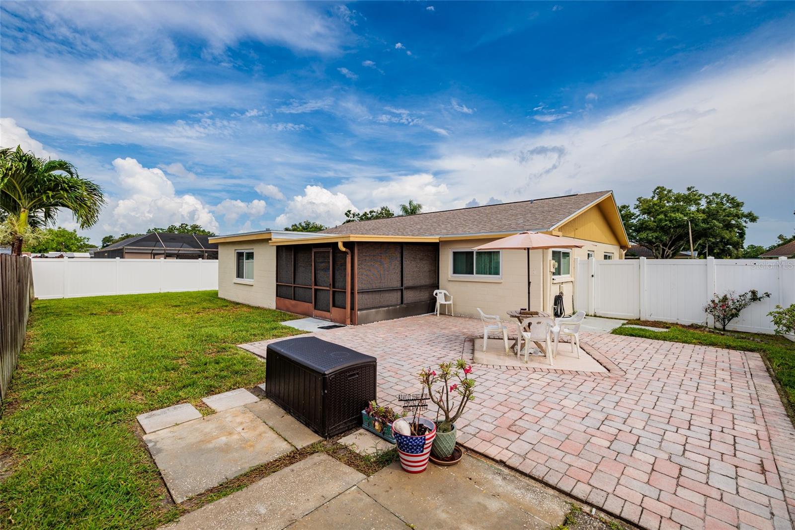 Backyard, Bricked and Fenced