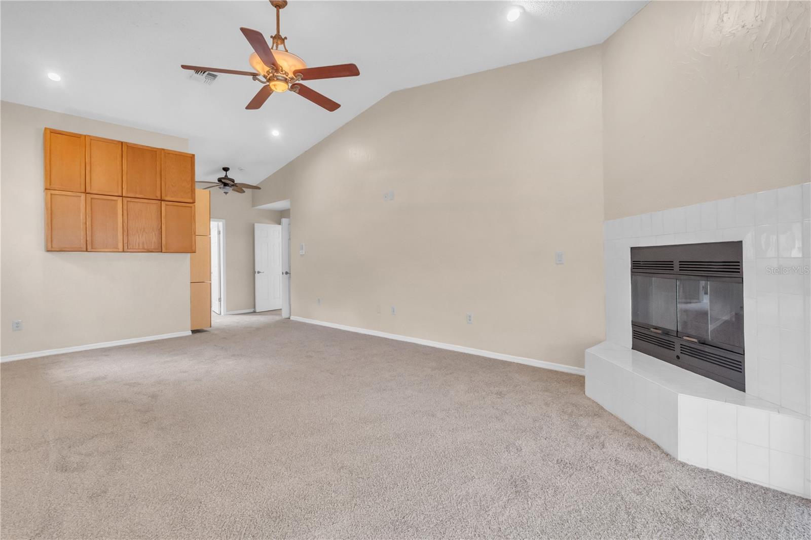 Master Bedroom has more storage cabinets. Perfect for adding a desk and creating an office space.