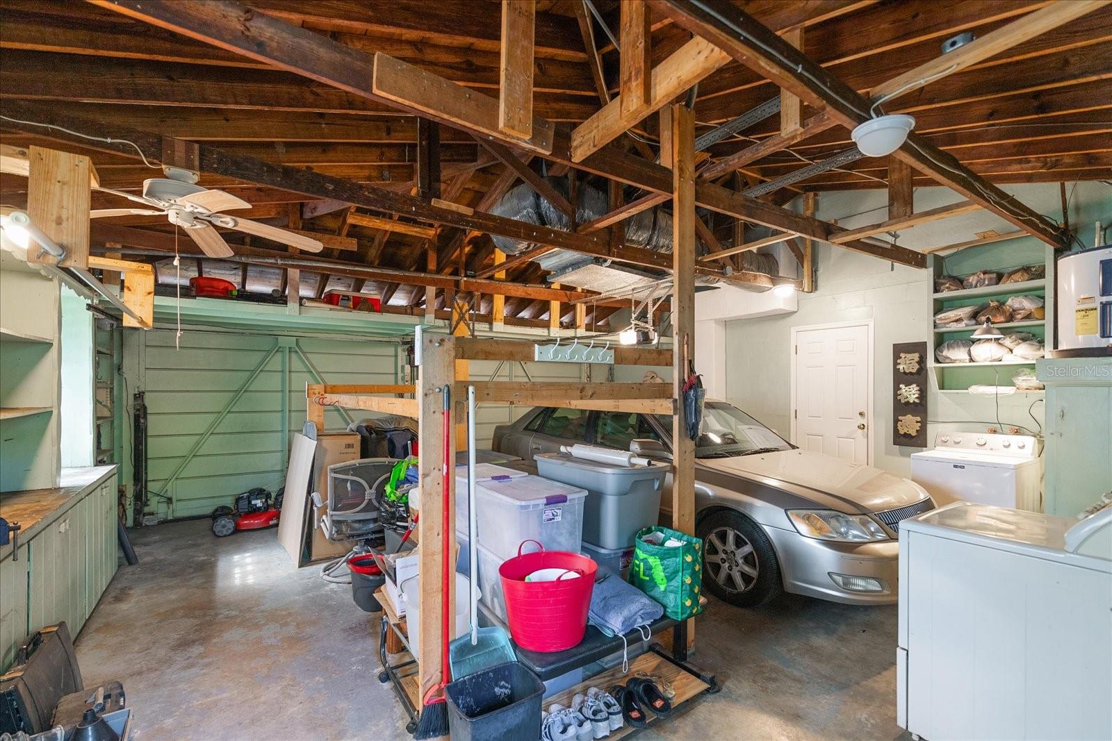 Oversized Attached Two Car Garage