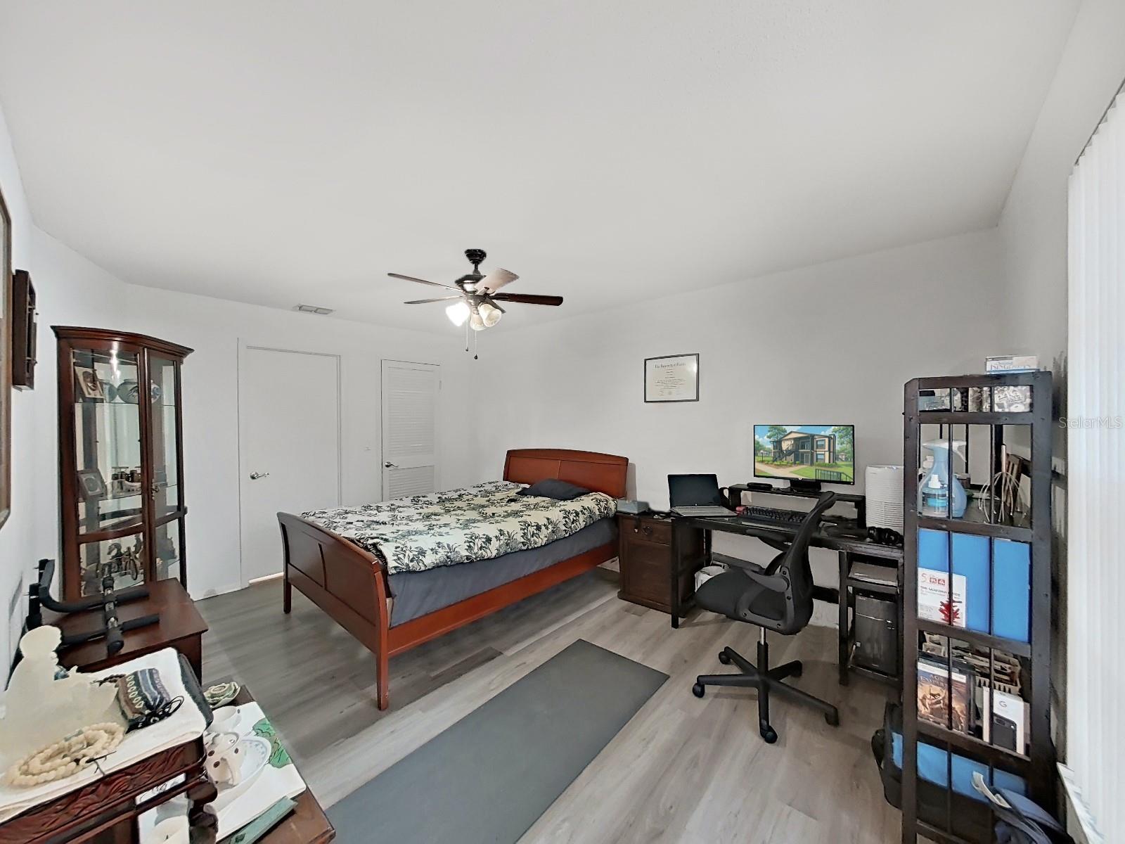 Primary Bedroom with closed doors.