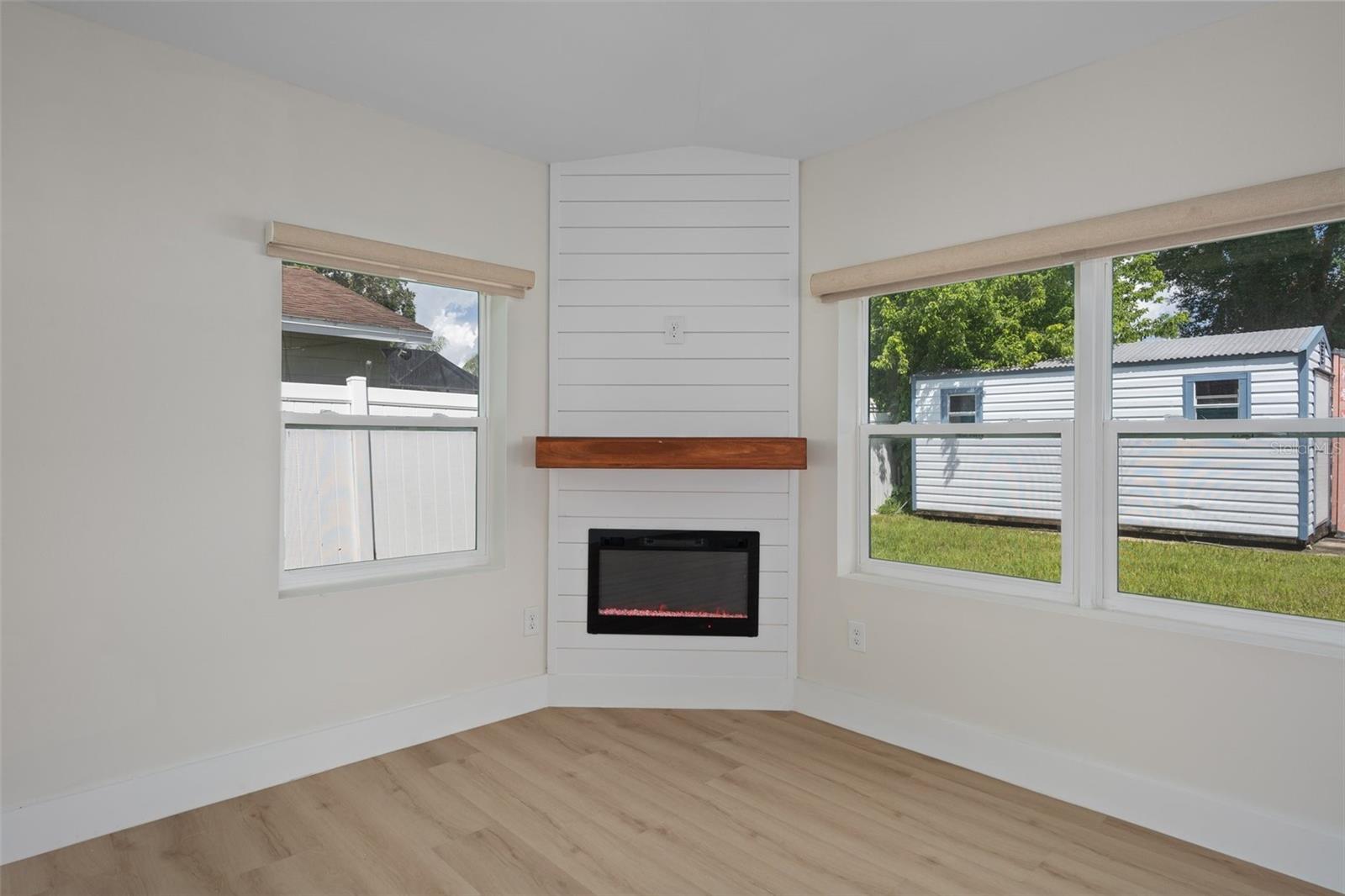 Family room fireplace