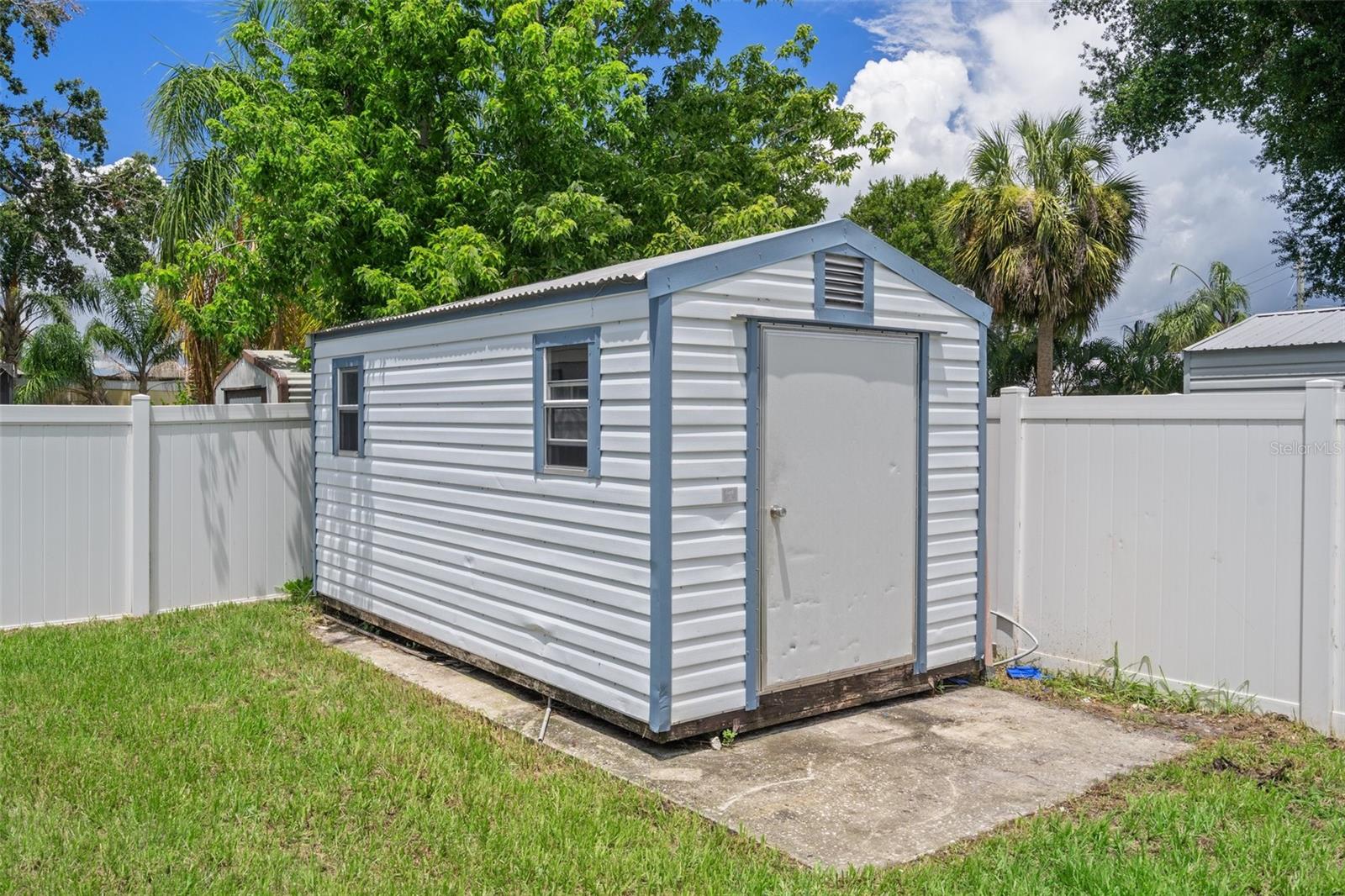 Rear shed