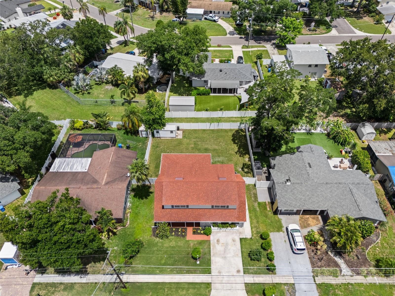 Aerial front of house
