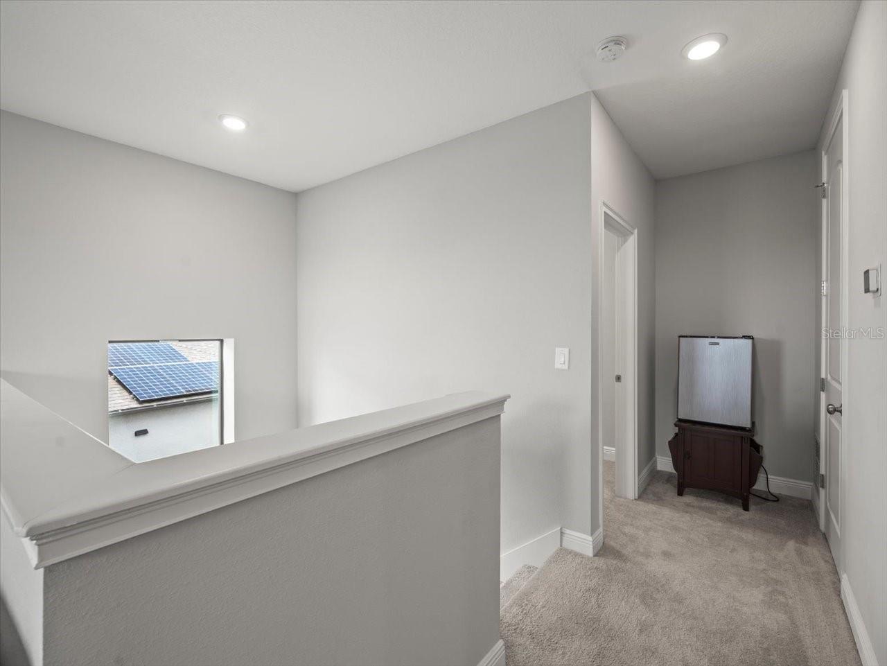 Stairs with an adjacent oversized closet