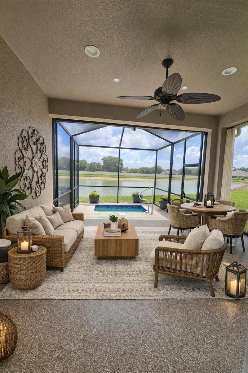 Virtually staged lanai