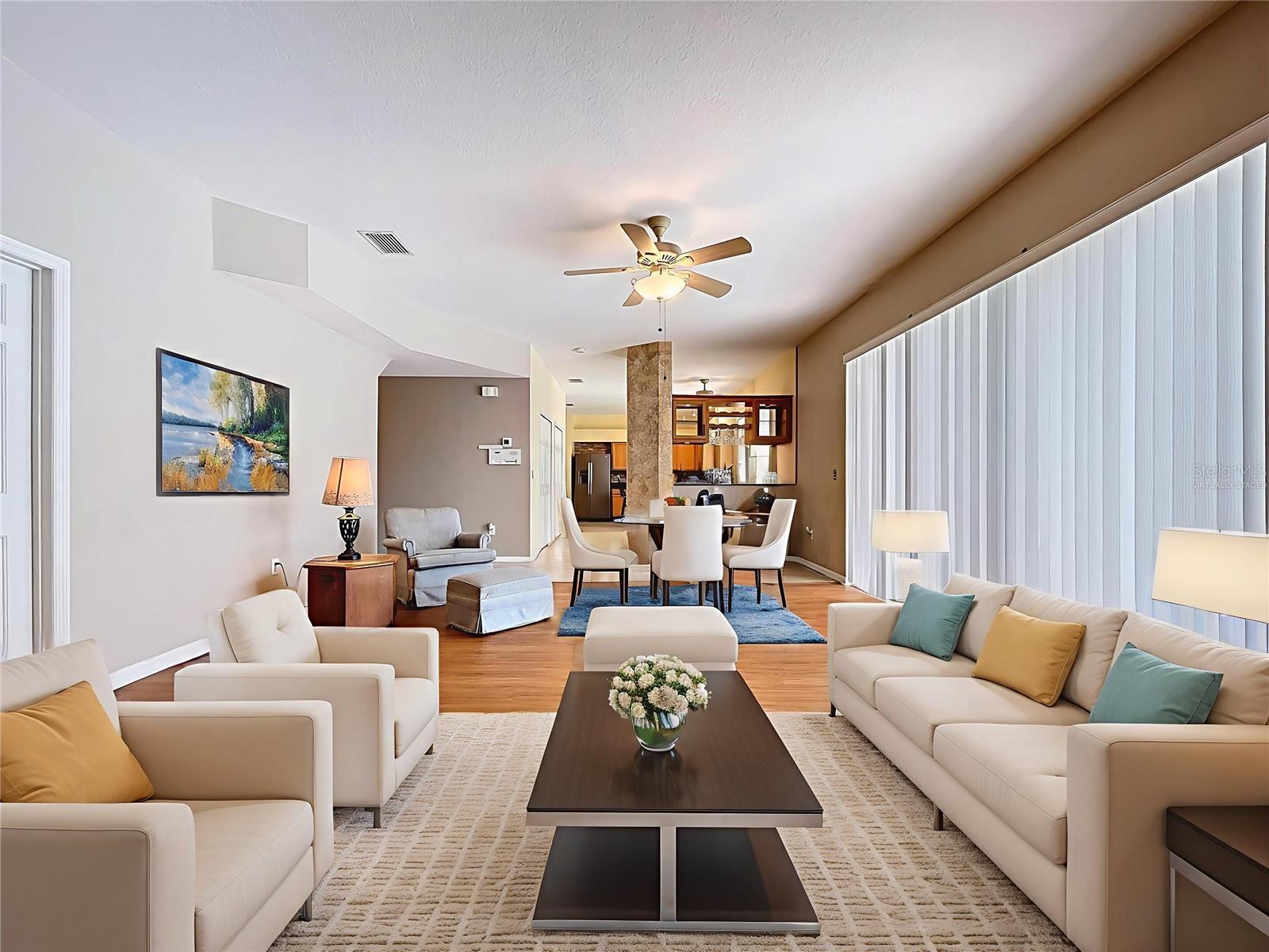 Virtually Staged Family room