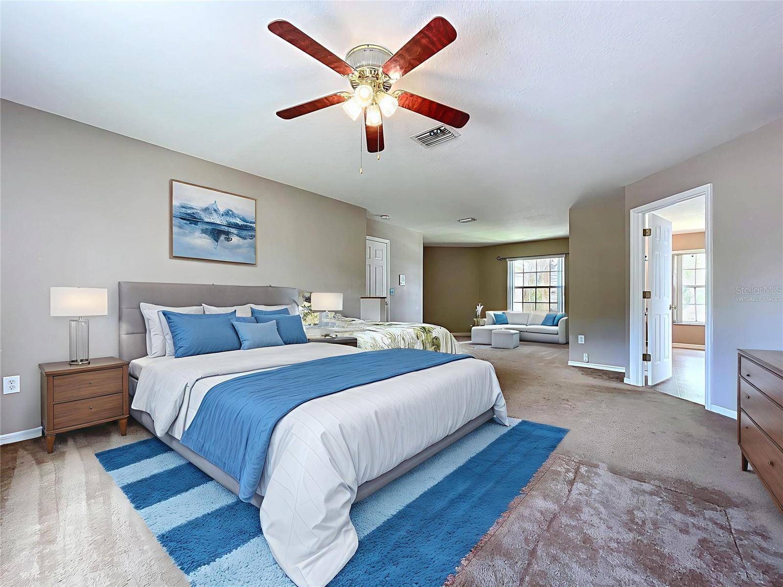 Virtually Staged Primary Bedroom