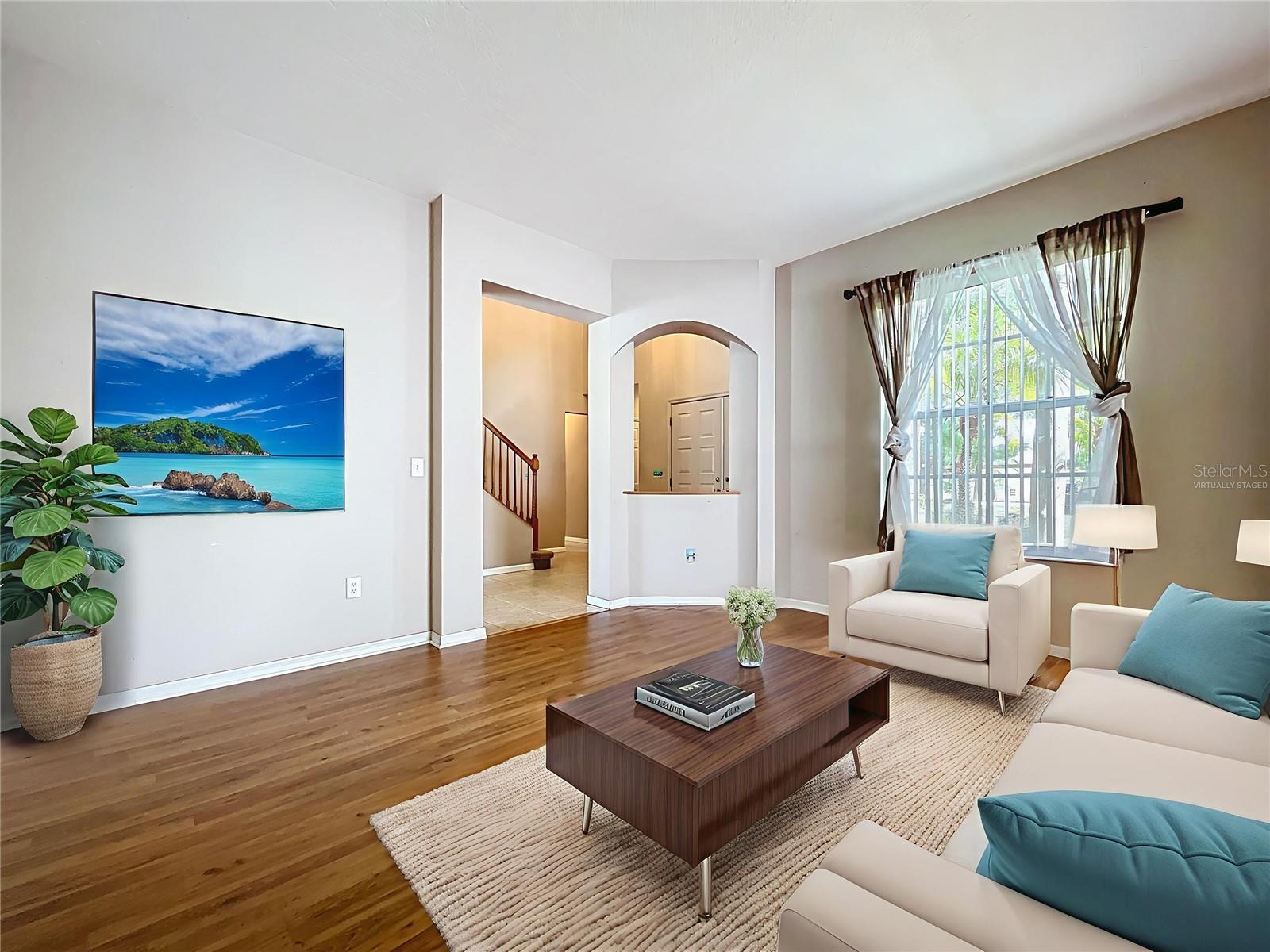 Virtually Staged Living room