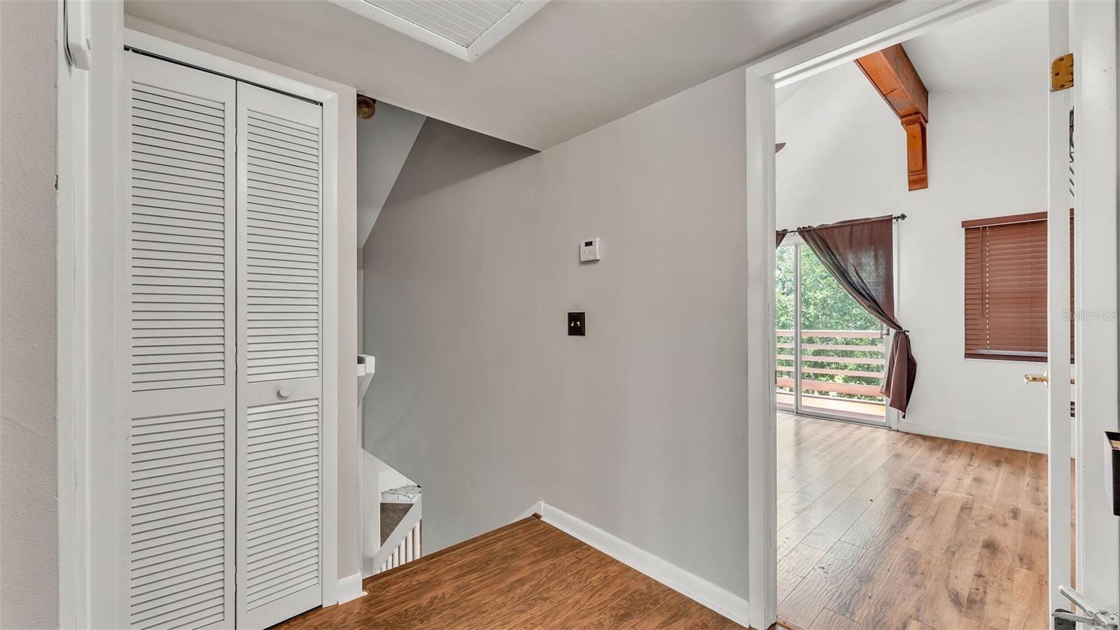 Stairs leading straight to the Primary Bedroom