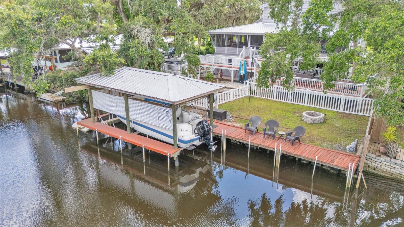 Dock with 10,000 lb Boat Lift