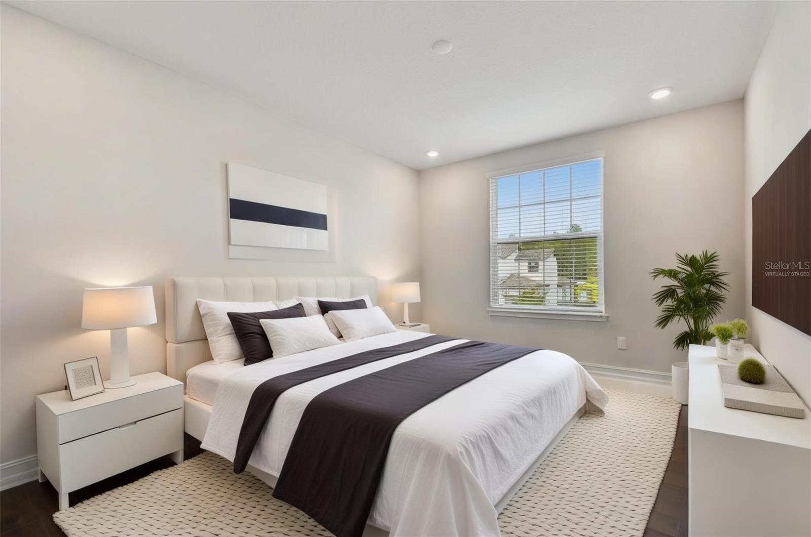Virtually staged bedroom 4