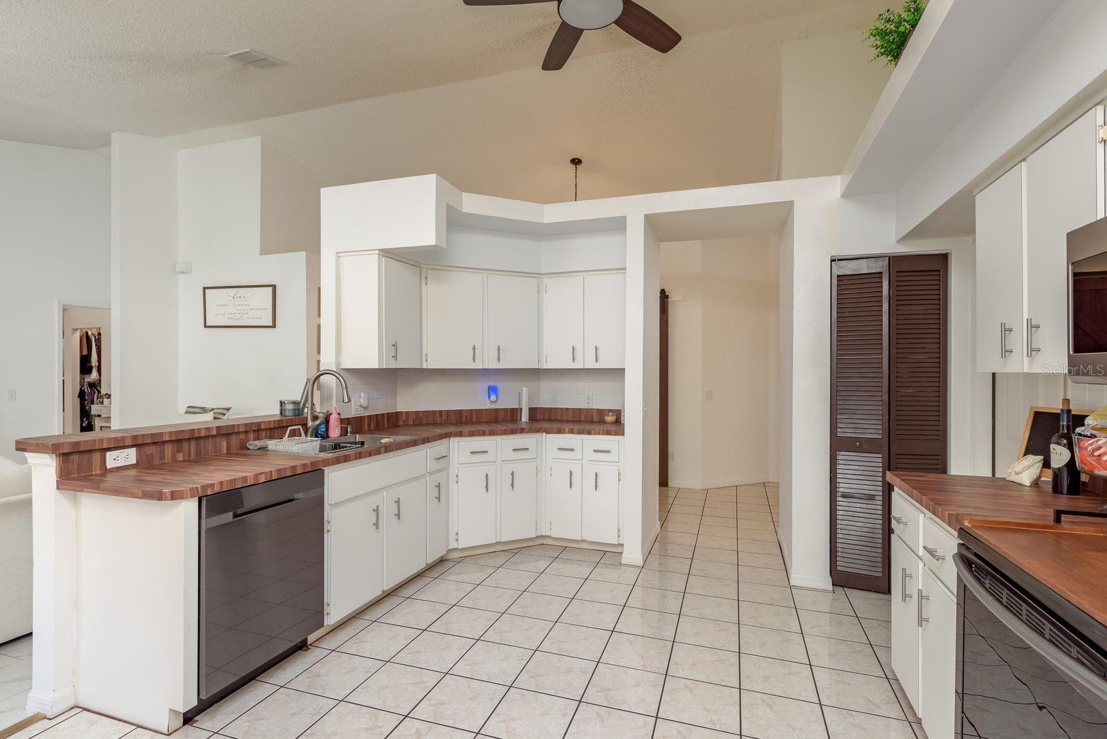 Kitchen with double pantries