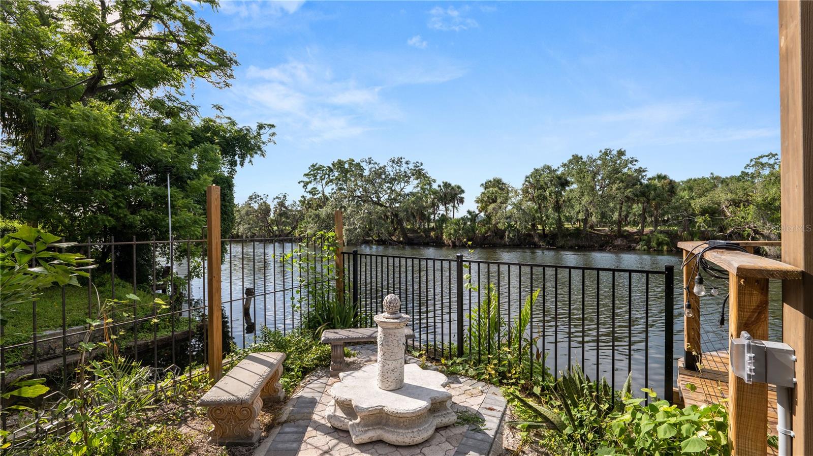 Timeless Water fountain with River views