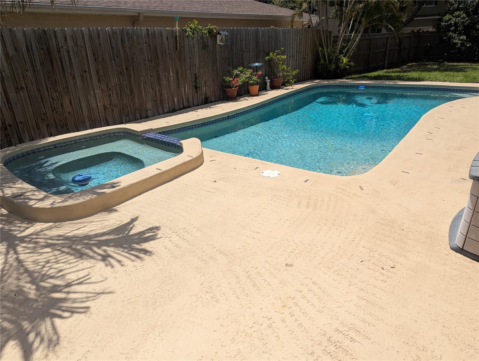 Spa and deck