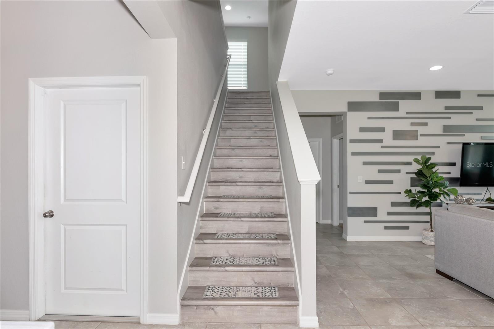 Heading upstairs