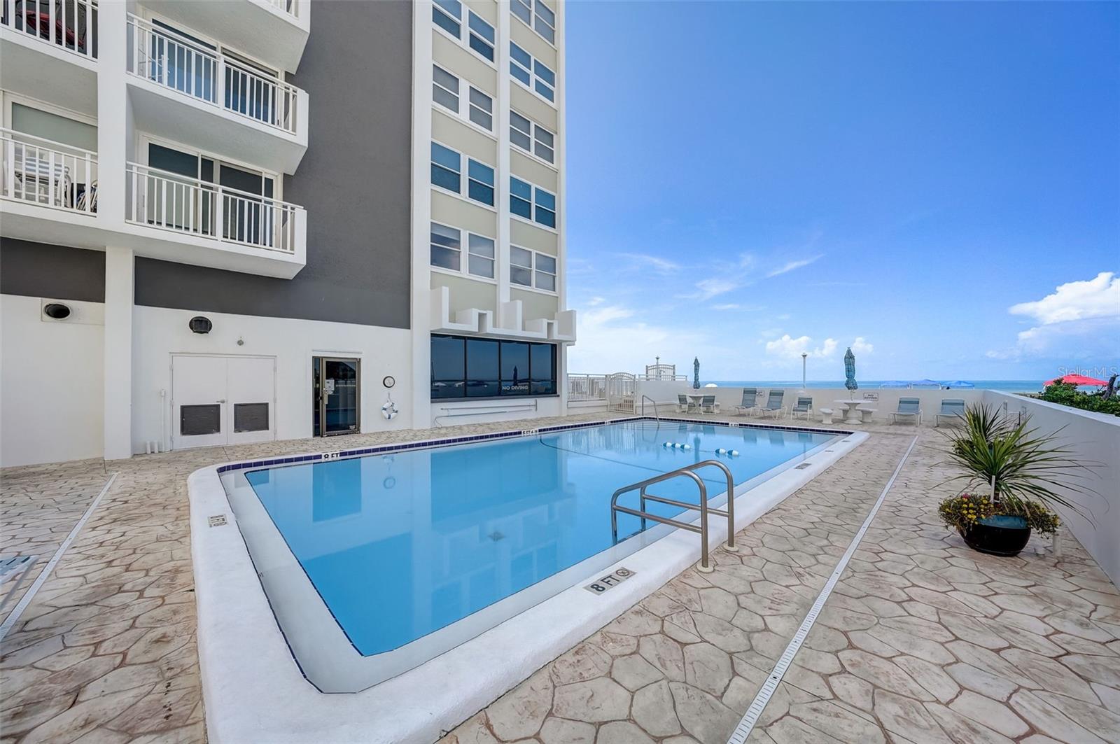 Pool area prior to renovation.