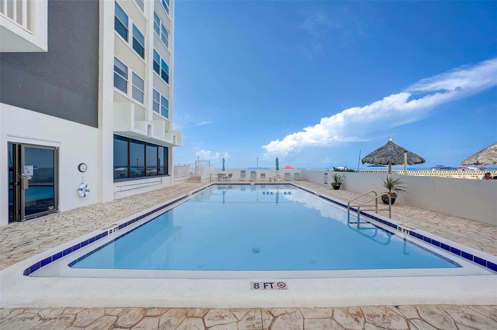 Pool area prior to renovation