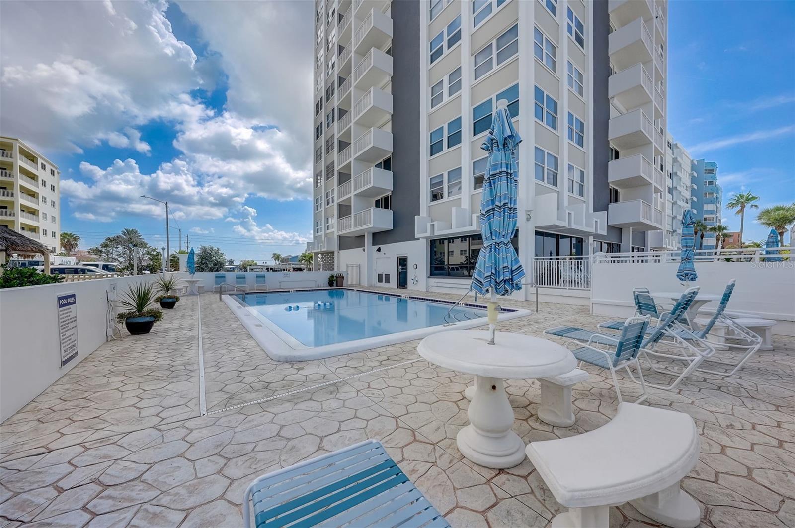 Pool area prior to renovation