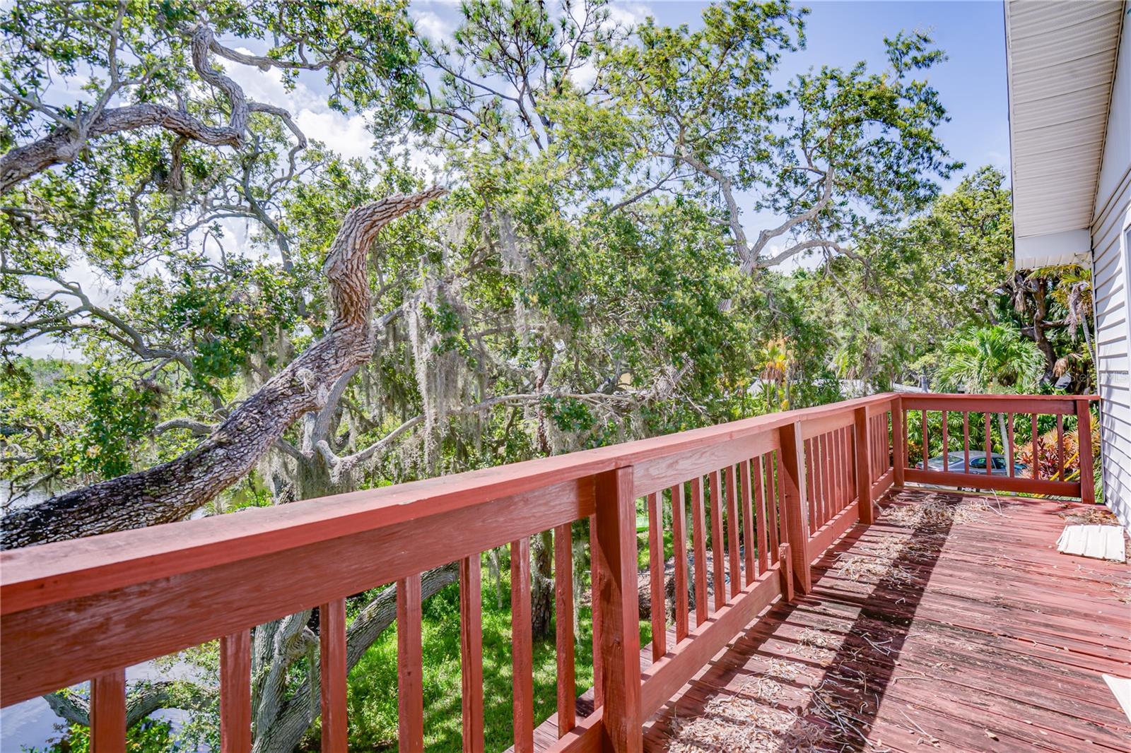 Porch of ADU Over Looking Bayou