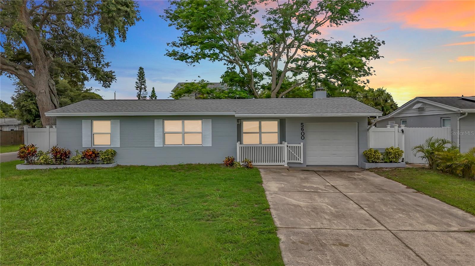 Completely Renovated 3-Bed, 2-Bath on Oversized Corner Lot. Move-in ready with a new roof (June 2025), double driveway, 1-car garage, and covered entry.