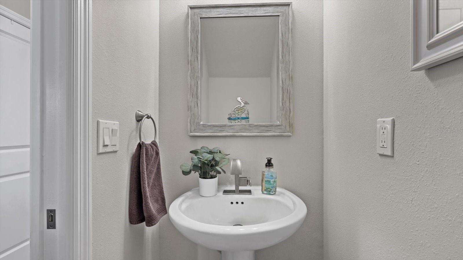 First floor powder room