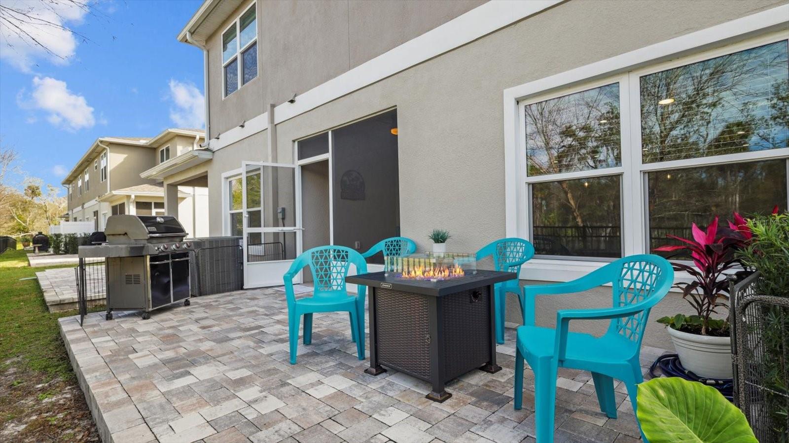 pavered patio