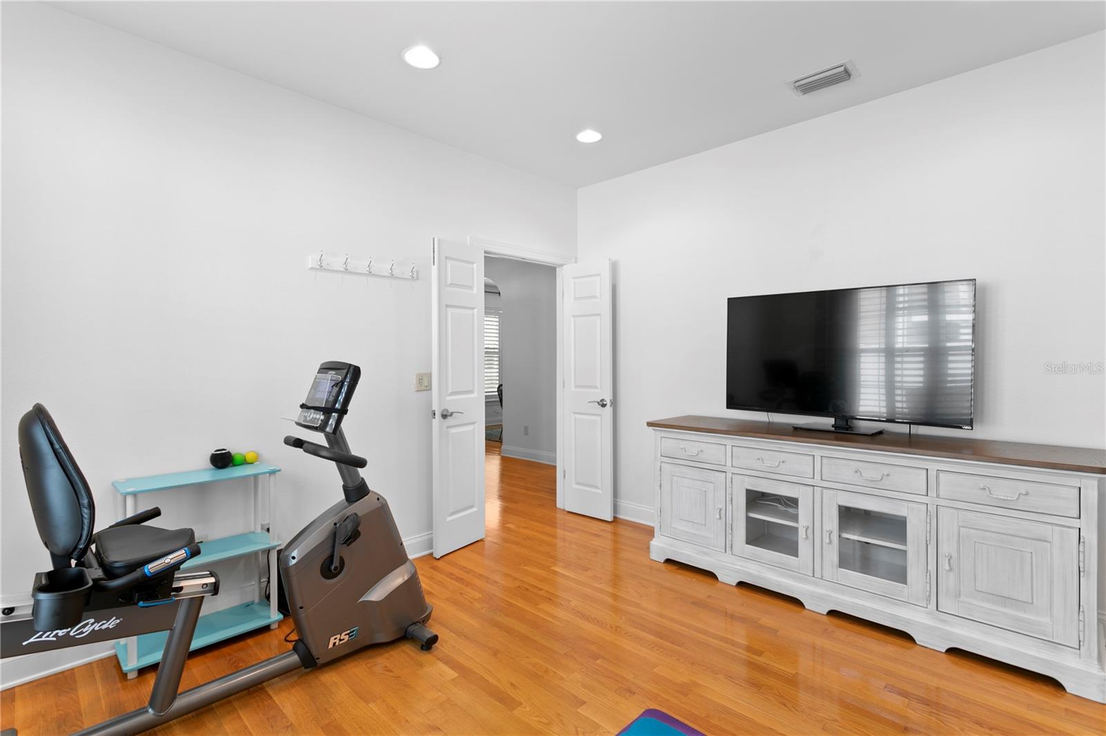 There is also a dedicated space for a gym or office on the first floor