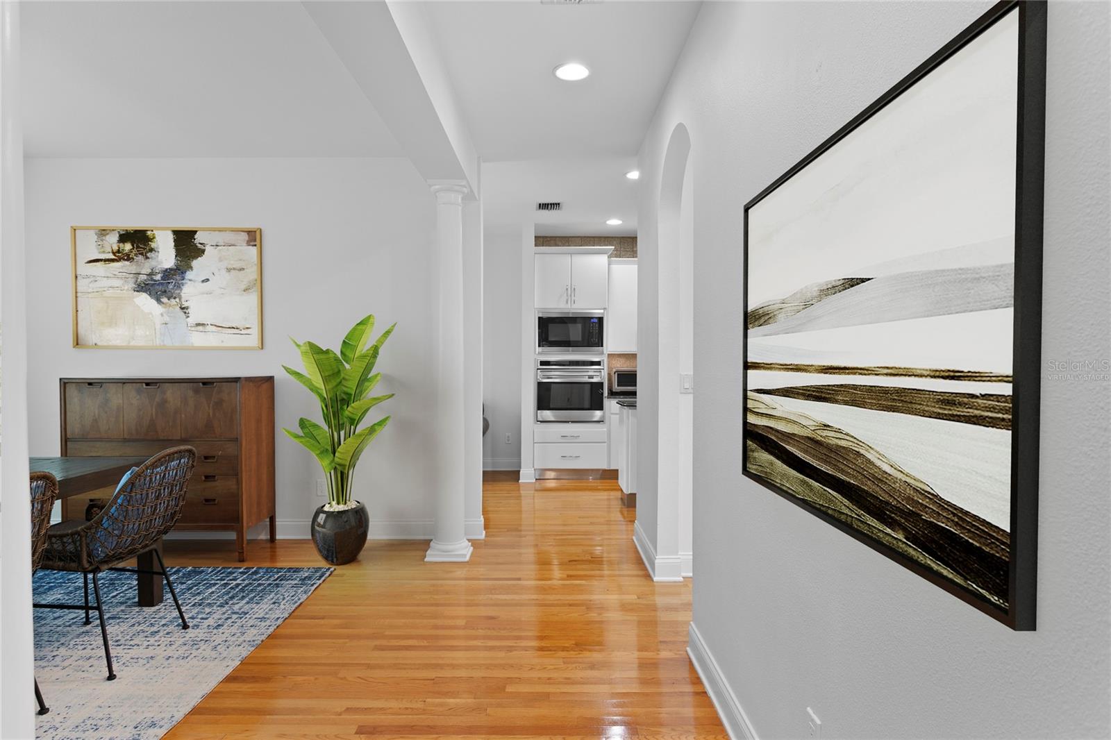 Lets make our way down the hallway to the heart of the home, the kitchen. Virtually staged photo of accessories