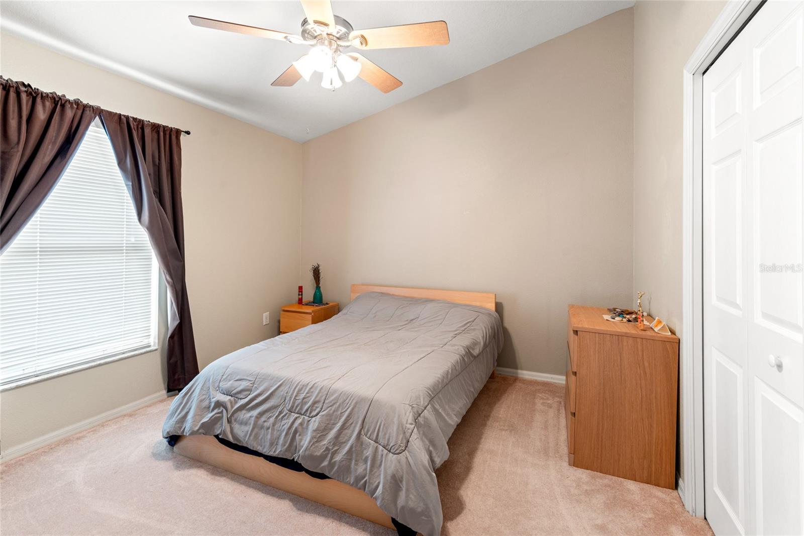 Bedroom 2 w/ ceiling fan