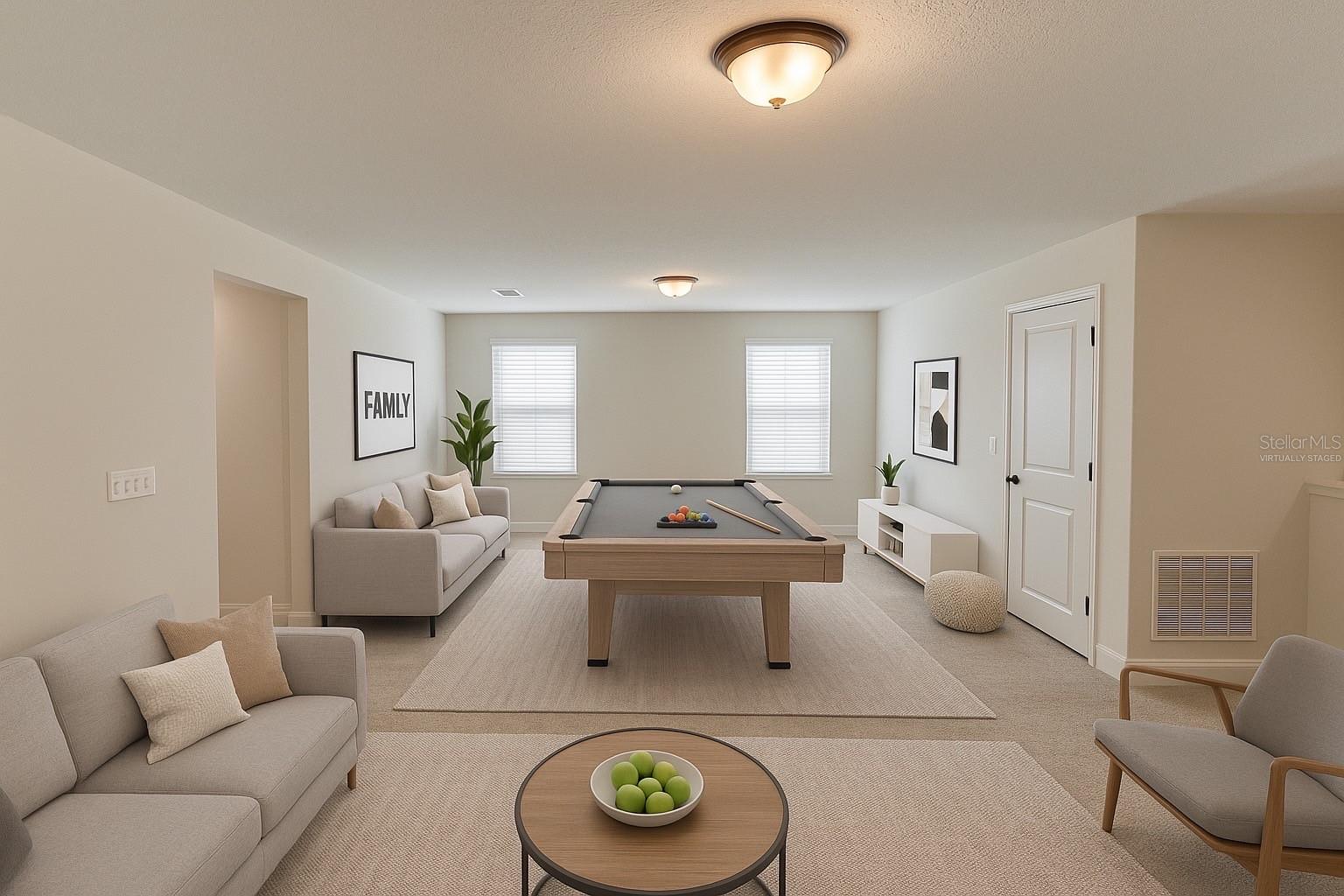 Upstairs loft/flex space (virtually staged)