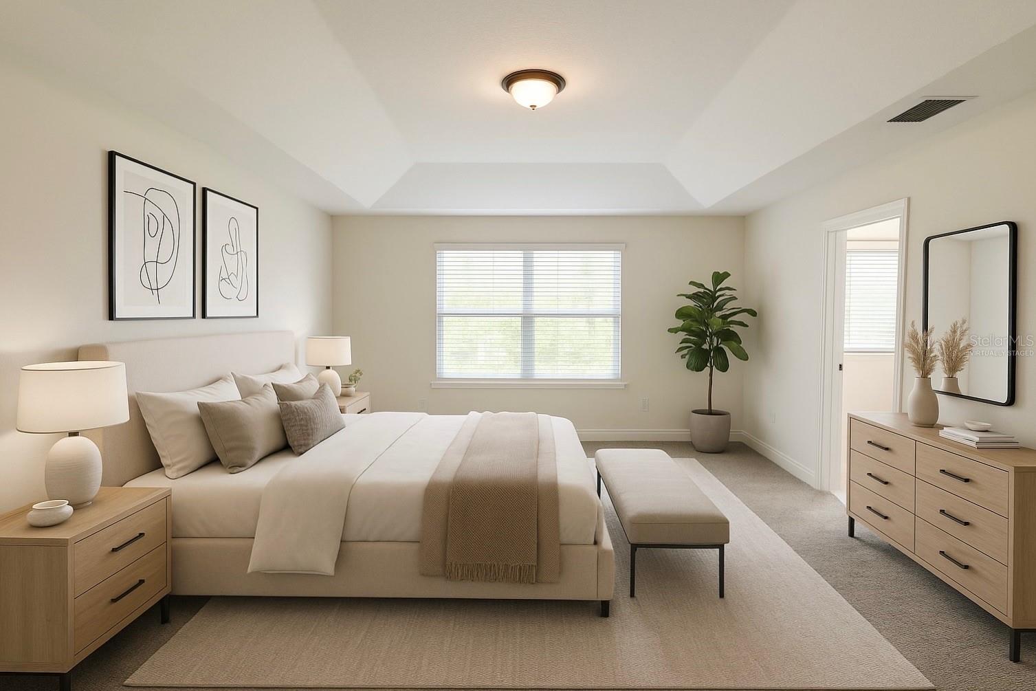 Primary Bedroom (virtually staged)