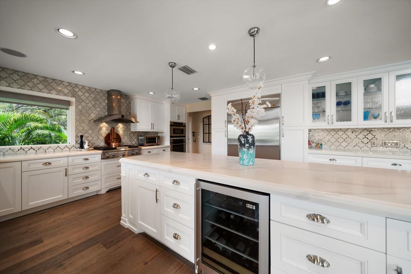Gourmet Kitchen with Wine Refrigerator