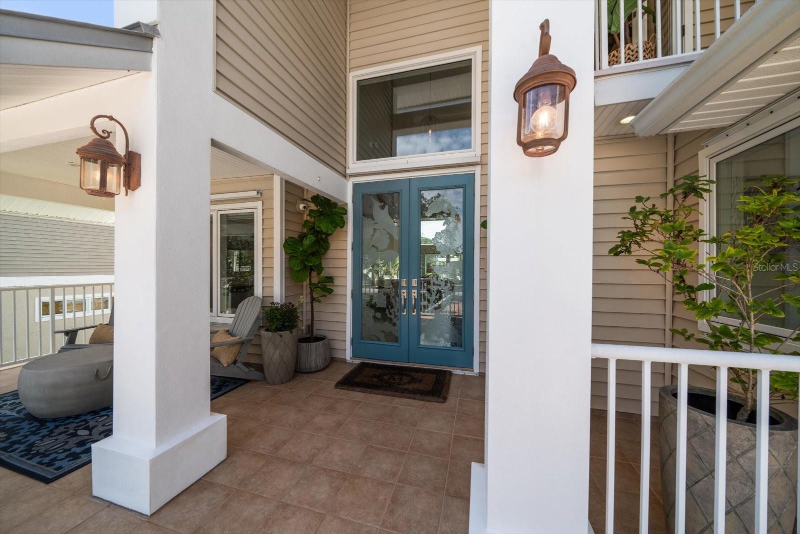Front Entry with Etched Double Doors