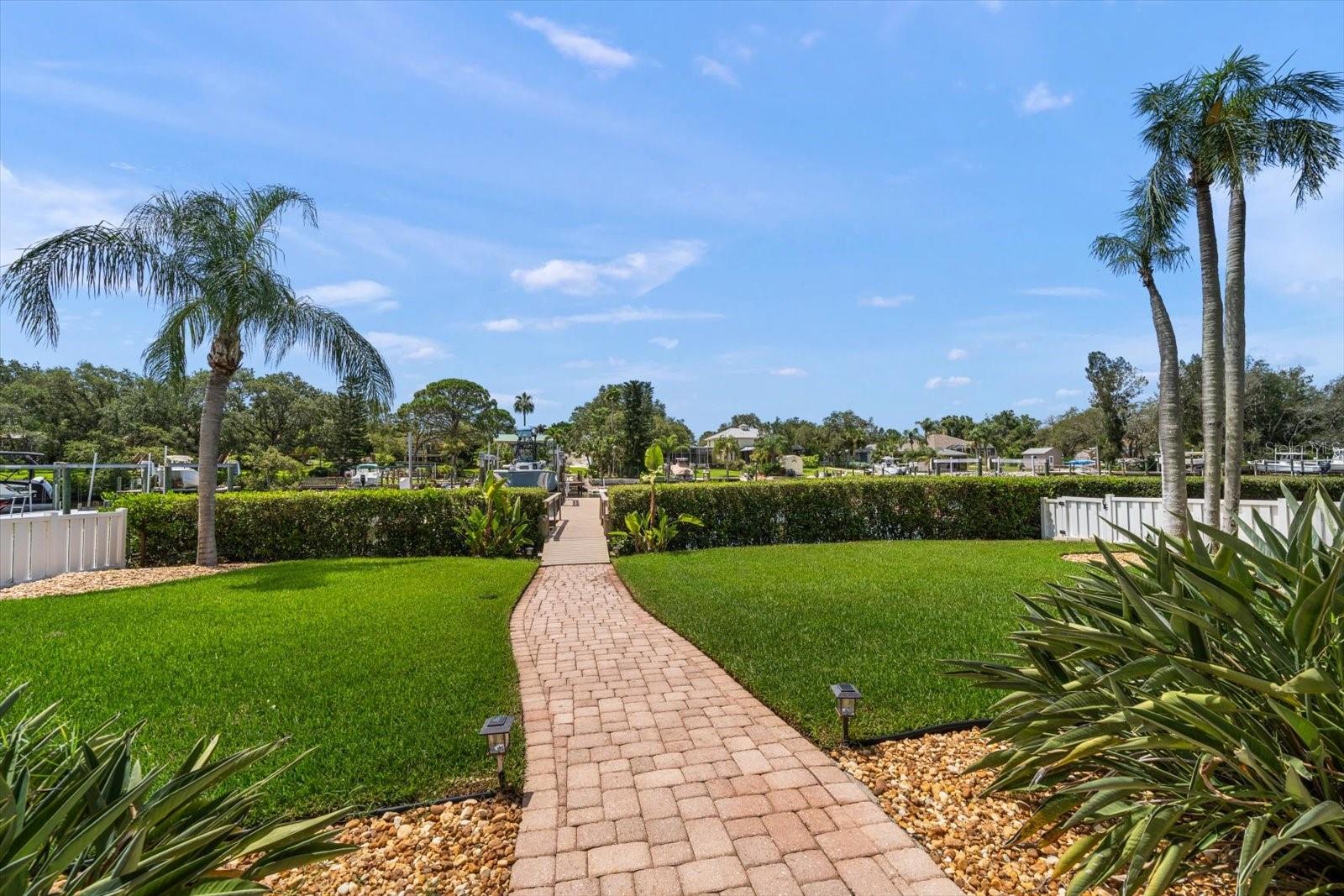 Backyard Walkway to Dock & Lift