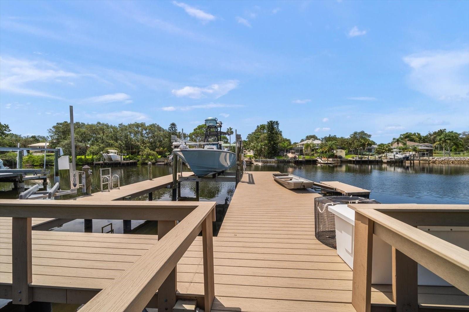Composite Dock with 16,000lb lift and floating dock