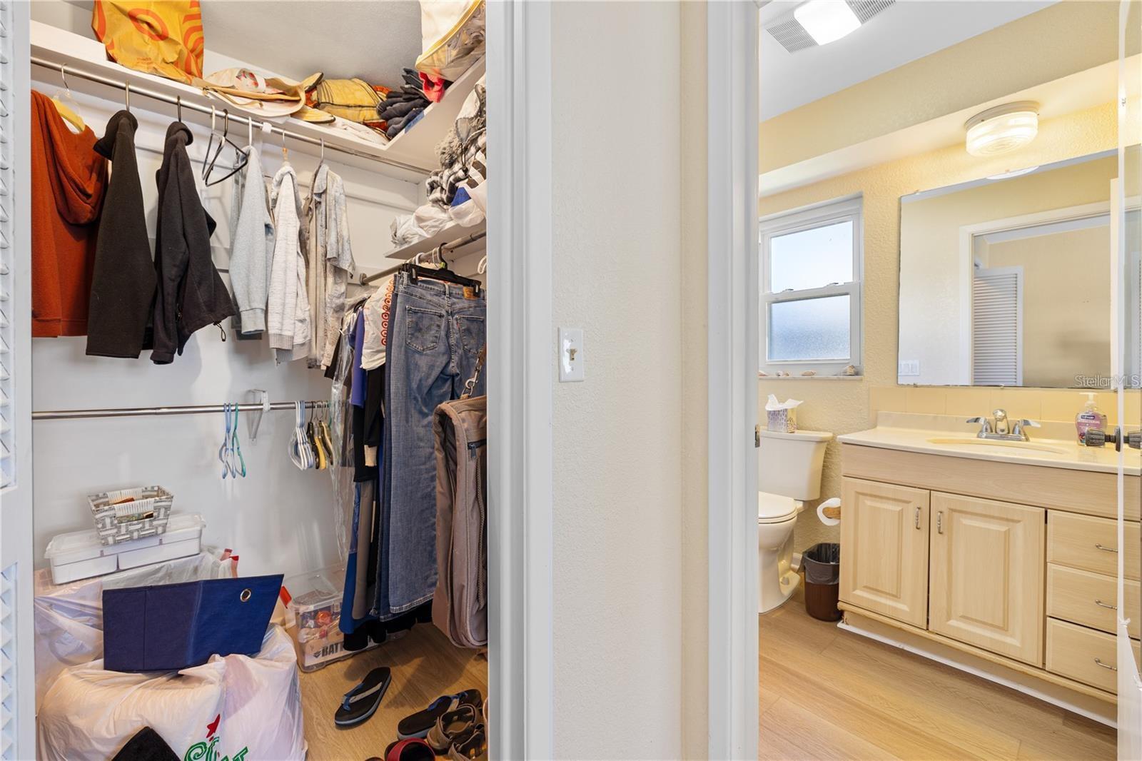 Primary walk in closet